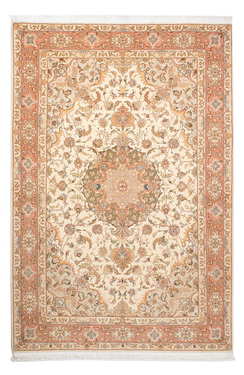 Täbriz - 50 Raj Teppich 168x244cm - Perserteppich - beige