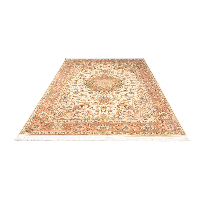 Täbriz - 50 Raj Teppich 168x244cm - Perserteppich - beige