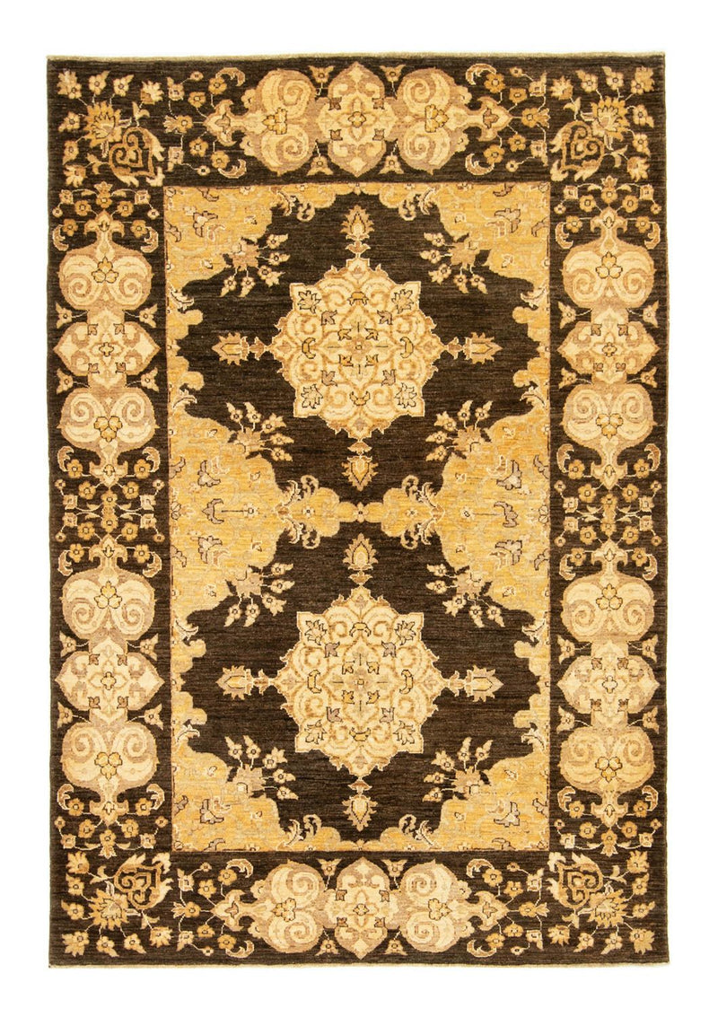 Farahan Teppich 143x201cm - Perserteppich - gold