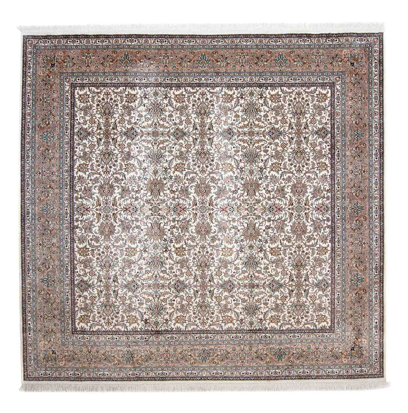 Kaschmir Seide Teppich 243x246cm - Orientteppich - beige