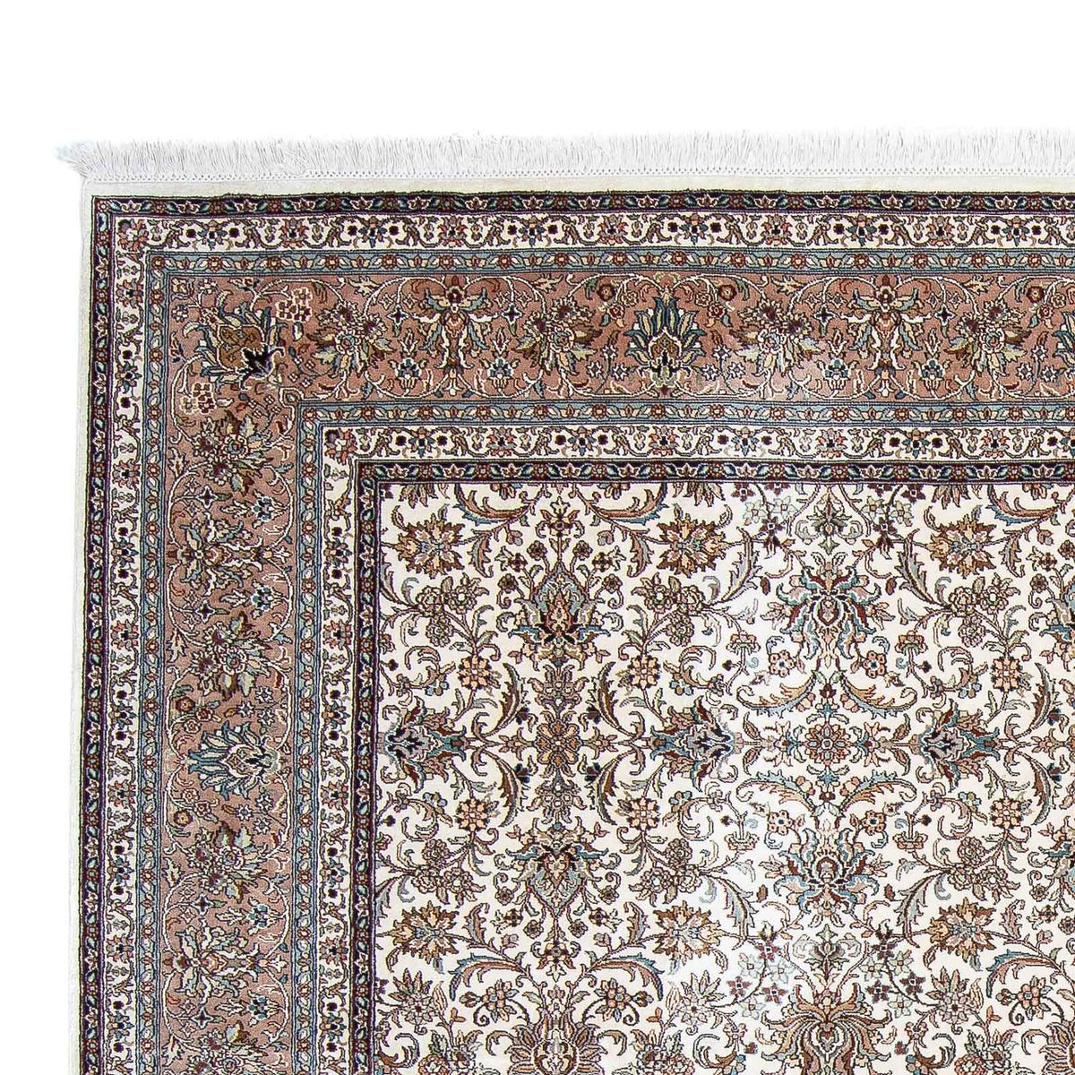 Kaschmir Seide Teppich 243x246cm - Orientteppich - beige