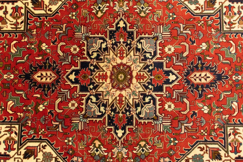 Täbriz - 50 Raj Teppich 102x162cm - Perserteppich - rot