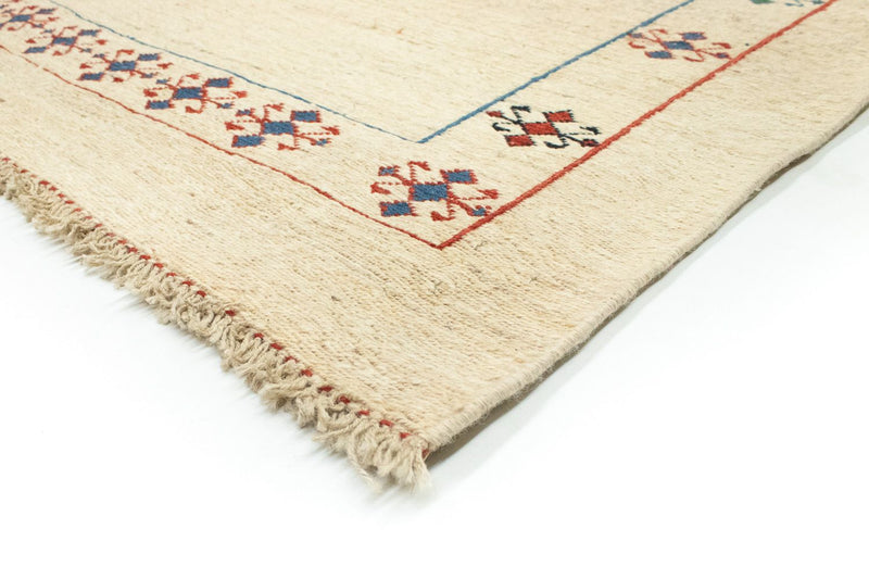 Gabbeh Persisch Teppich 147x206cm - Perserteppich Wollteppich - beige