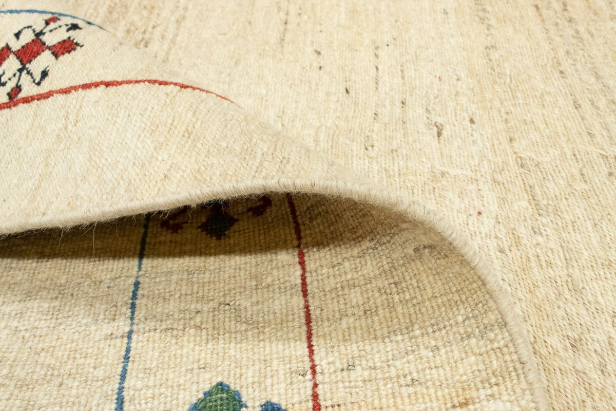 Gabbeh Persisch Teppich 147x206cm - Perserteppich Wollteppich - beige