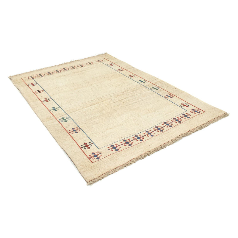 Gabbeh Persisch Teppich 147x206cm - Perserteppich Wollteppich - beige