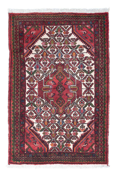 Hamadan Teppich 85x127cm - Perserteppich - beige