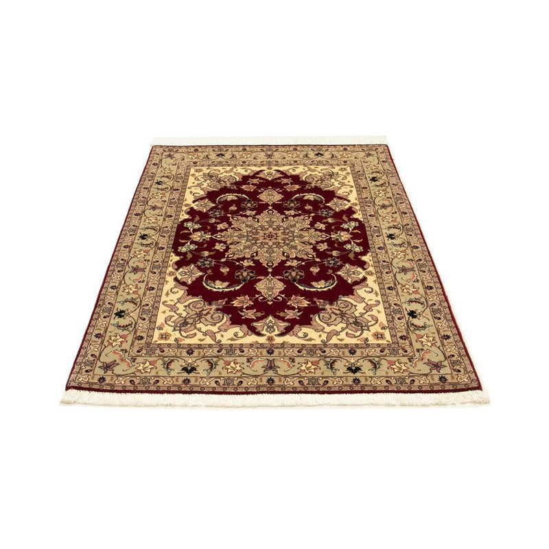 Täbriz - 50 Raj Teppich 100x150cm - Perserteppich - rot