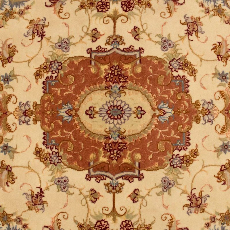 Täbriz - 50 Raj Teppich 100x150cm - Perserteppich - beige