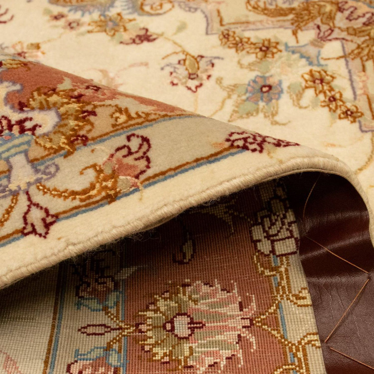 Täbriz - 50 Raj Teppich 100x150cm - Perserteppich - beige