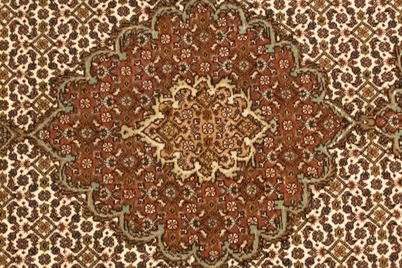 Täbriz - 50 Raj Teppich 107x150cm - Perserteppich - beige