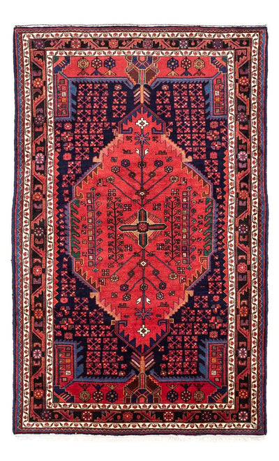 Hamadan Teppich 151x230cm - Perserteppich - dunkelblau