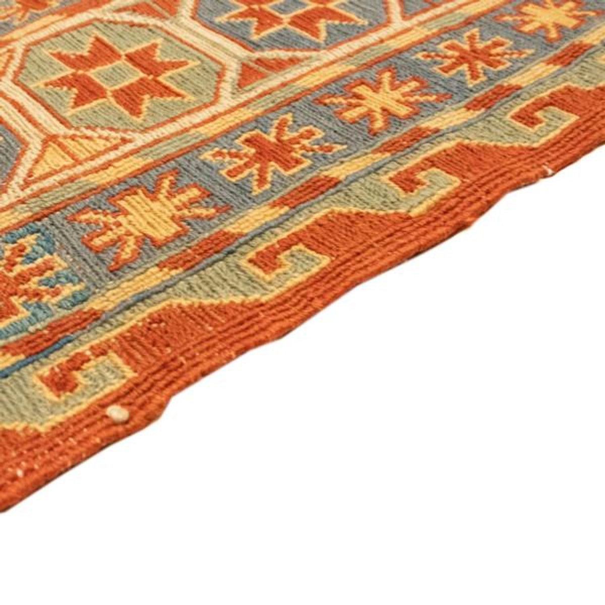 Kelim Seide Teppich 188x264cm - orange