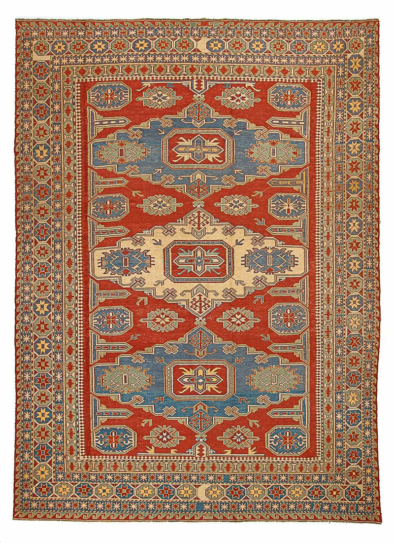 Kelim Seide Teppich 200x265cm - dunkelrot