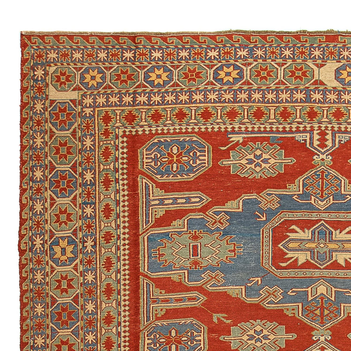 Kelim Seide Teppich 200x265cm - dunkelrot