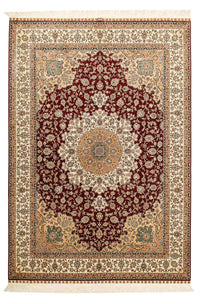 Ghom - Seide Teppich 132x216cm - Perserteppich - rot – product image