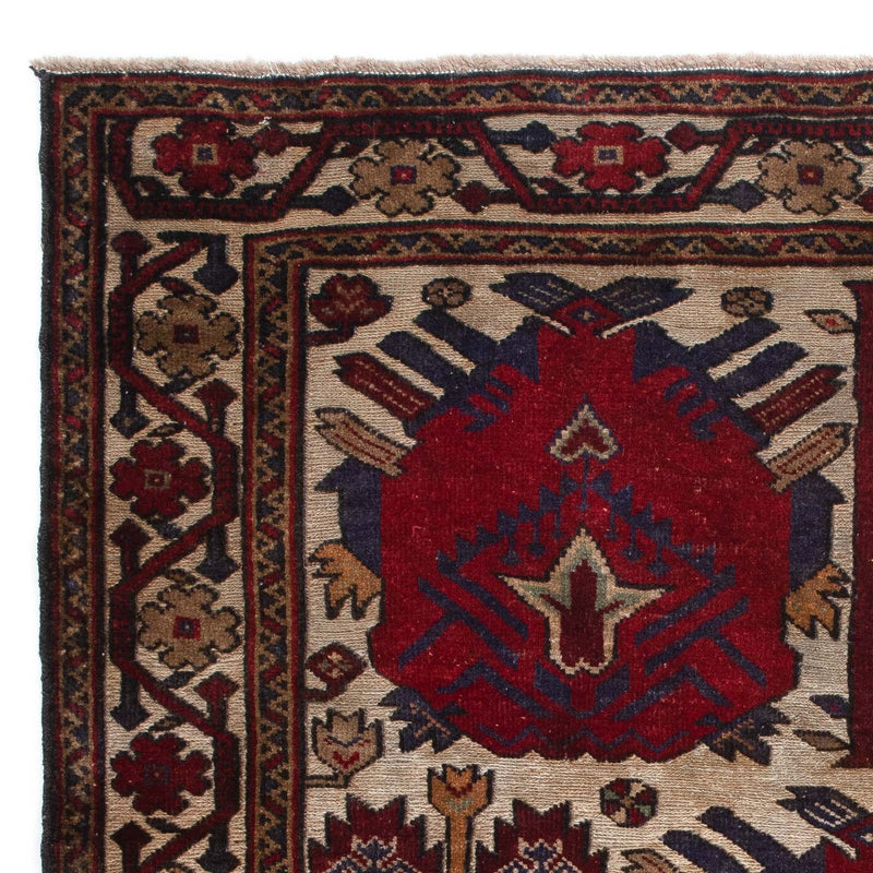 Belutsch Teppich 130x137cm - Orientteppich - hellbraun