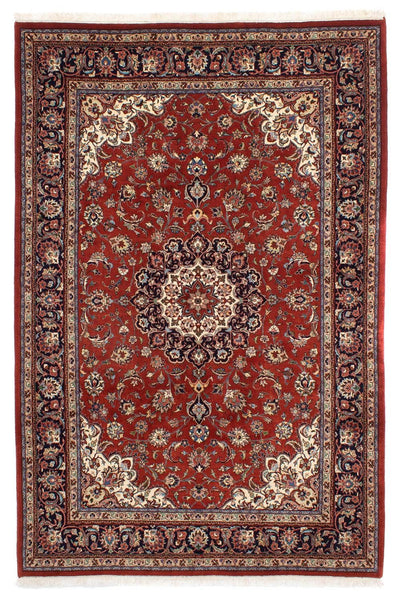 Keshan Teppich 196x291cm - Perserteppich - dunkelrot