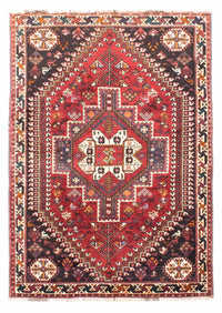 Shiraz Teppich 112x163cm - Perserteppich - dunkelrot – product image