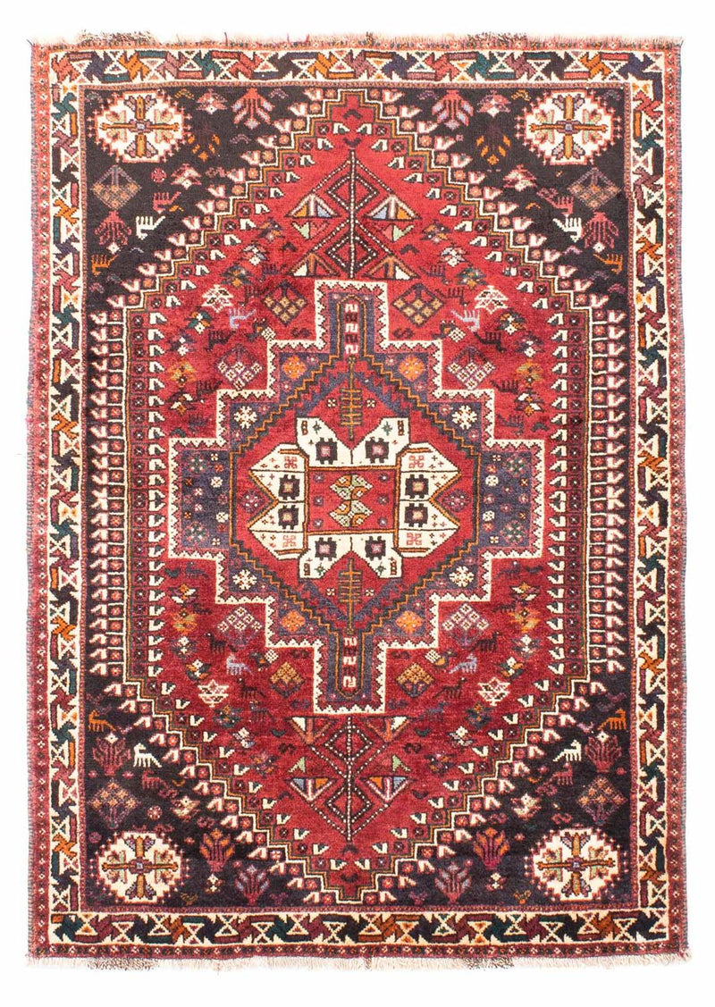 Shiraz Teppich 112x163cm - Perserteppich - dunkelrot