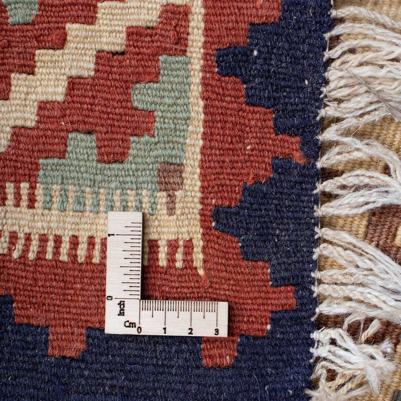 Kelim Fars Teppich 118x188cm - dunkelrot