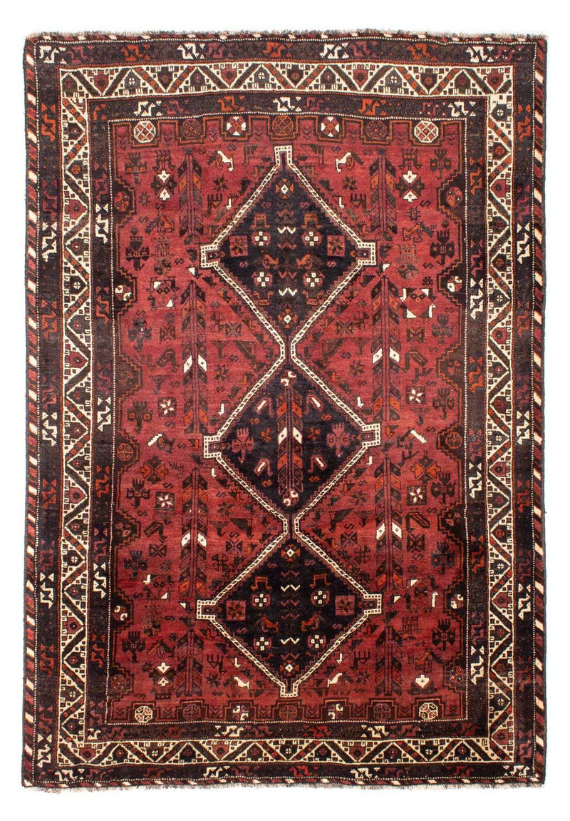 Shiraz Teppich 210x307cm - Perserteppich - dunkelrot