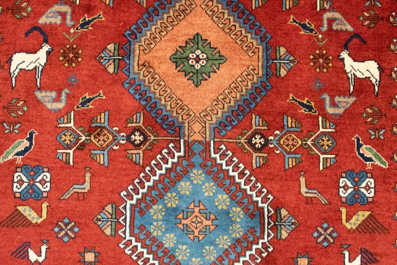 Yalameh Teppich 140x223cm - Perserteppich - rot