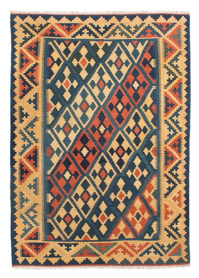 Kelim Fars Teppich 130x176cm - mehrfarbig