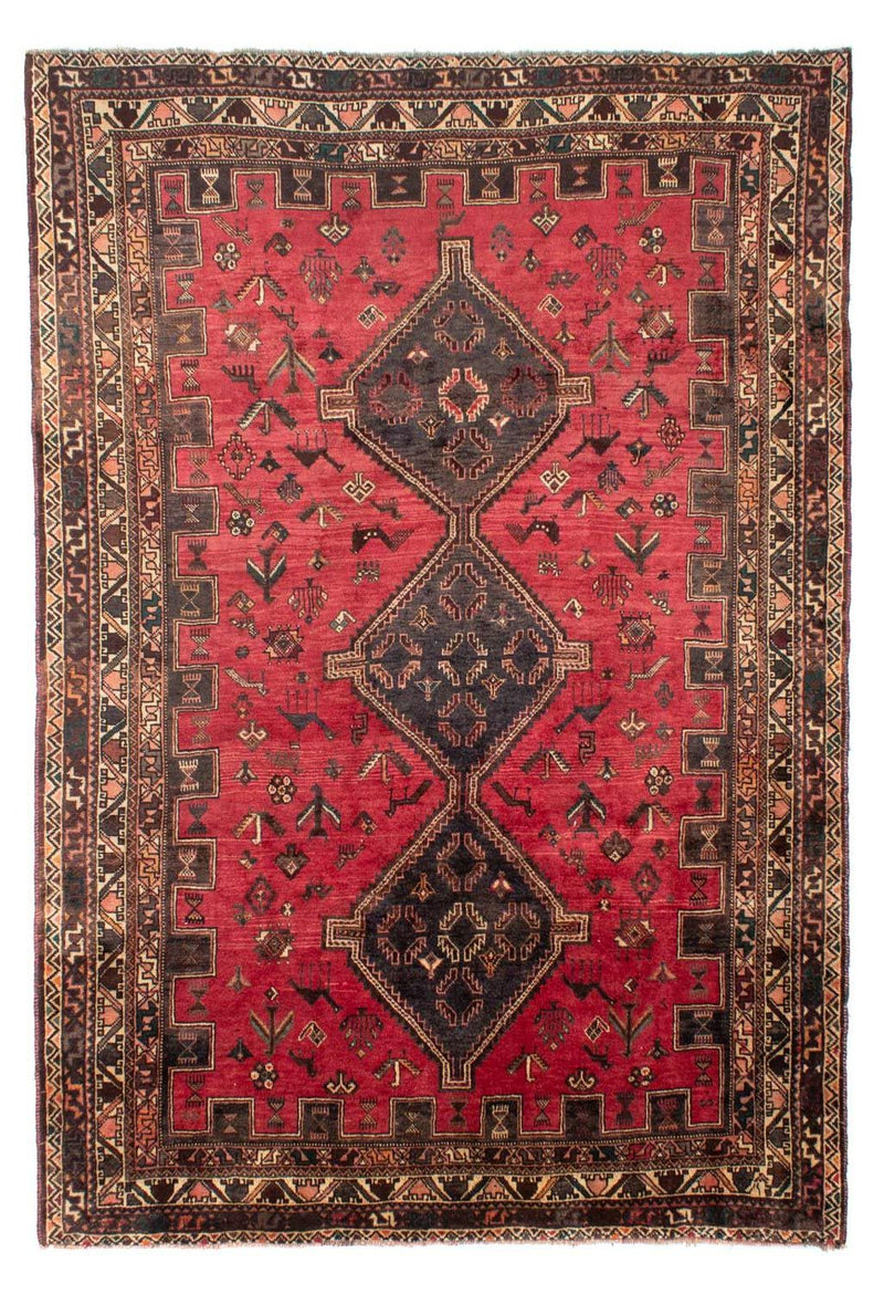 Shiraz Teppich 217x294cm - Perserteppich - rot