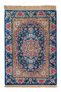 Ghom Teppich 55x80cm - Perserteppich - dunkelblau – product image