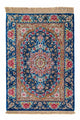 Ghom Teppich 55x80cm - Perserteppich - dunkelblau