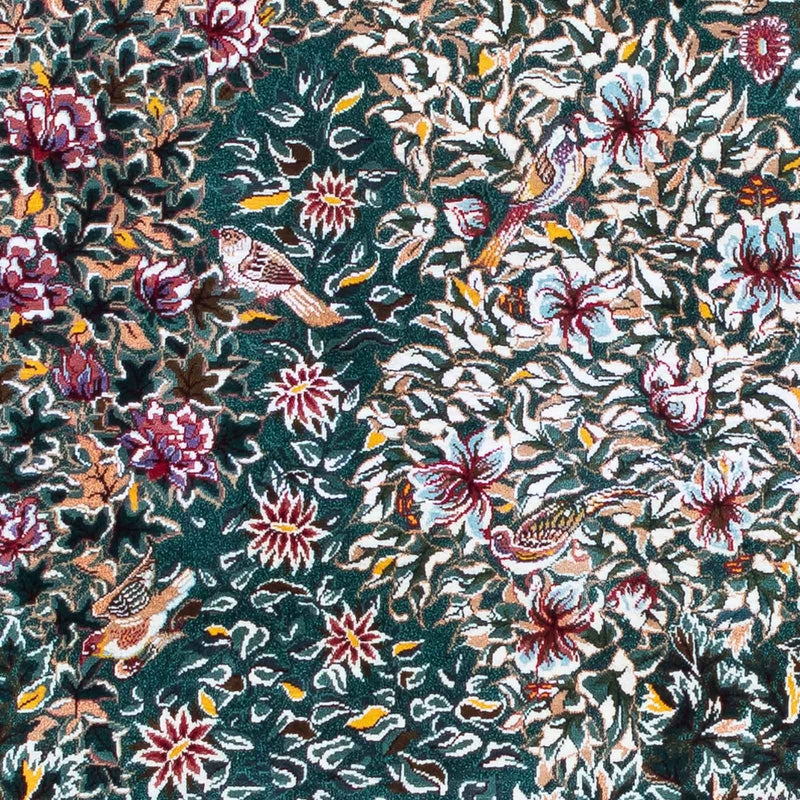 Ghom Teppich 78x120cm - Perserteppich - dunkelrot