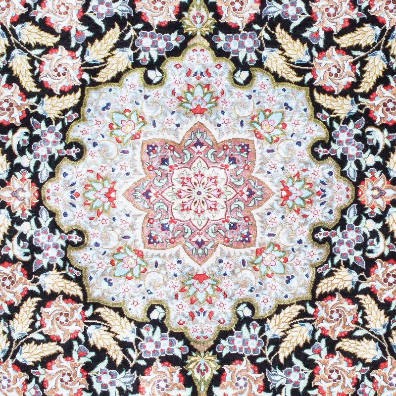 Ghom Teppich 79x124cm - Perserteppich - dunkelblau