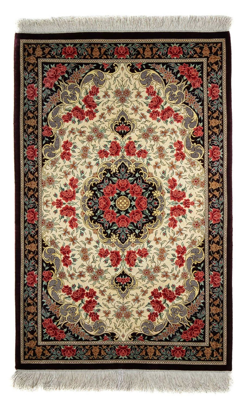 Perserteppich - Ghom 60 x 93 cm - beige