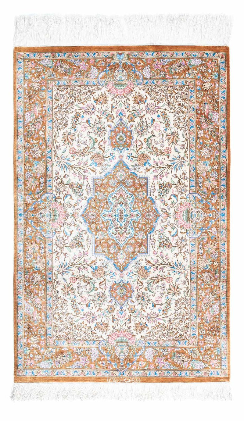 Ghom Teppich 79x124cm - Perserteppich - beige