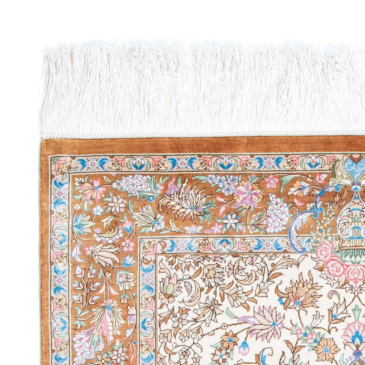 Ghom Teppich 79x124cm - Perserteppich - beige