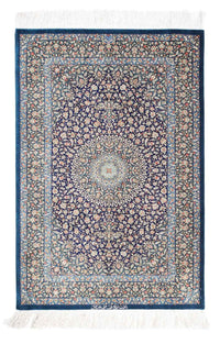 Ghom Teppich 78x121cm - Perserteppich - dunkelblau – product image