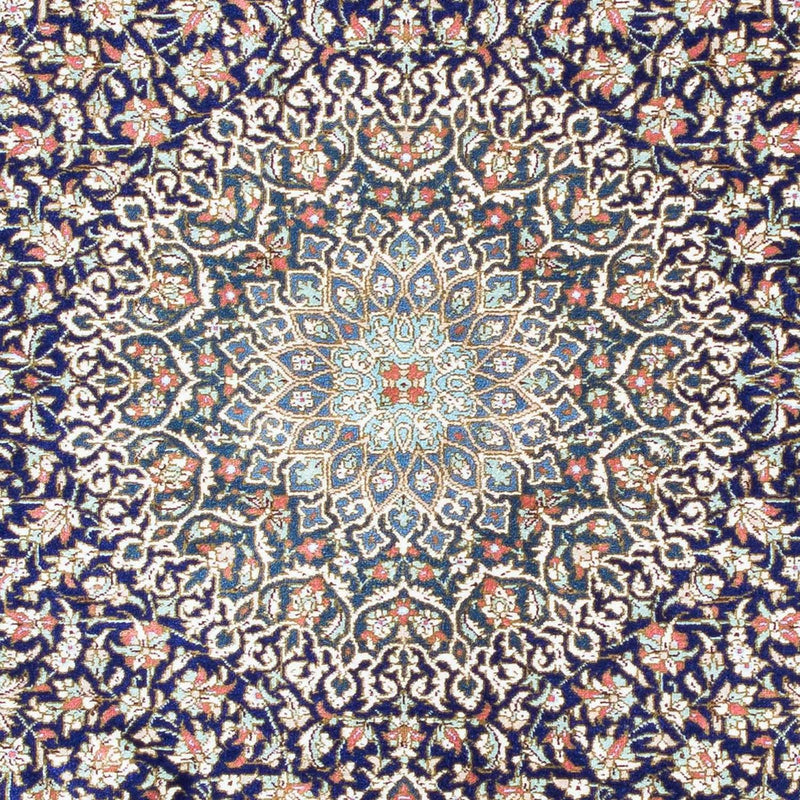 Ghom Teppich 78x121cm - Perserteppich - dunkelblau
