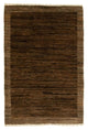 Gabbeh Teppich Indus 60x93cm - Wollteppich - dunkelbraun