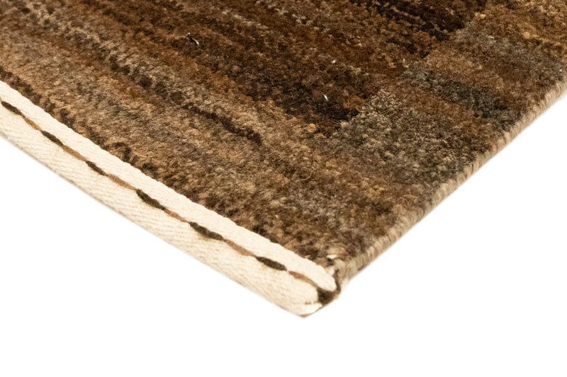 Gabbeh Teppich Indus 60x93cm - Wollteppich - dunkelbraun