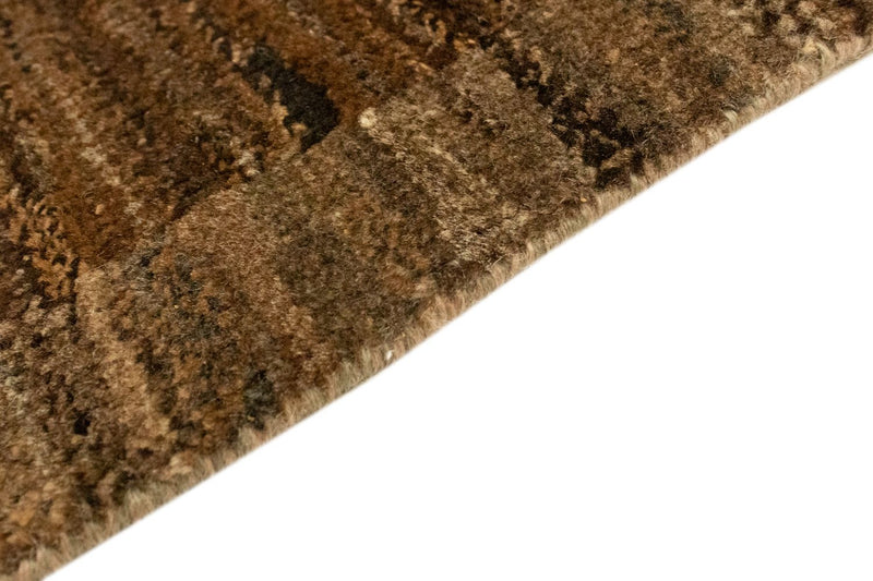 Gabbeh Teppich Indus 60x93cm - Wollteppich - dunkelbraun