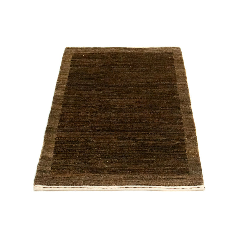 Gabbeh Teppich Indus 60x93cm - Wollteppich - dunkelbraun