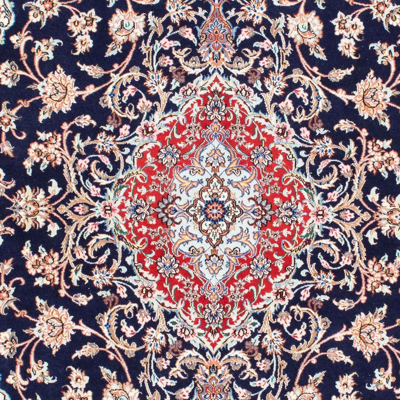 Isfahan Teppich 130x197cm - Perserteppich - dunkelblau