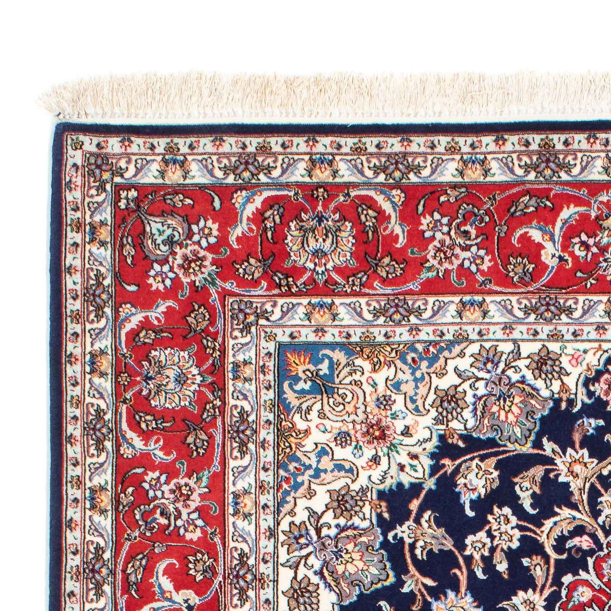 Isfahan Teppich 130x197cm - Perserteppich - dunkelblau
