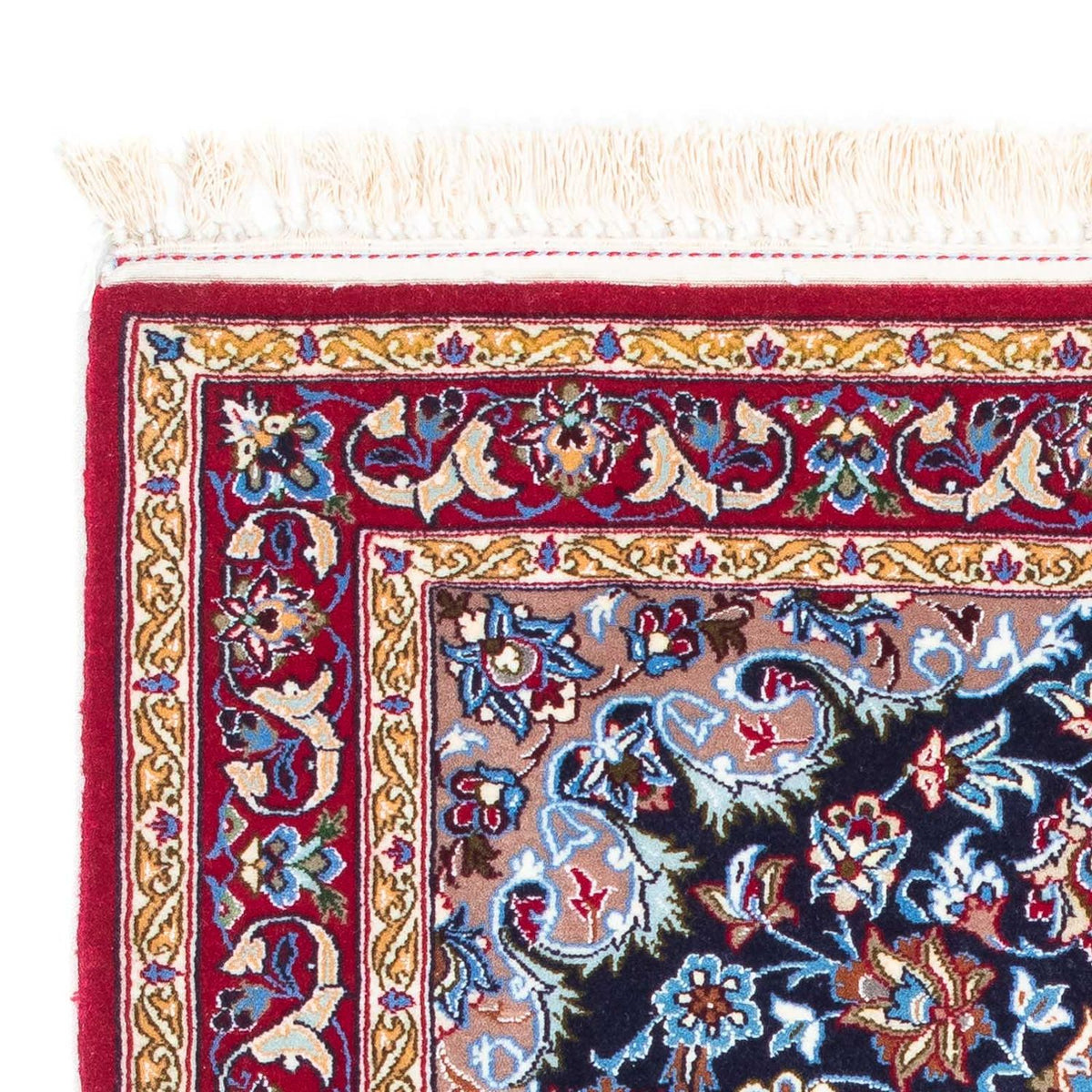 Isfahan Teppich 72x104cm - Perserteppich - dunkelblau