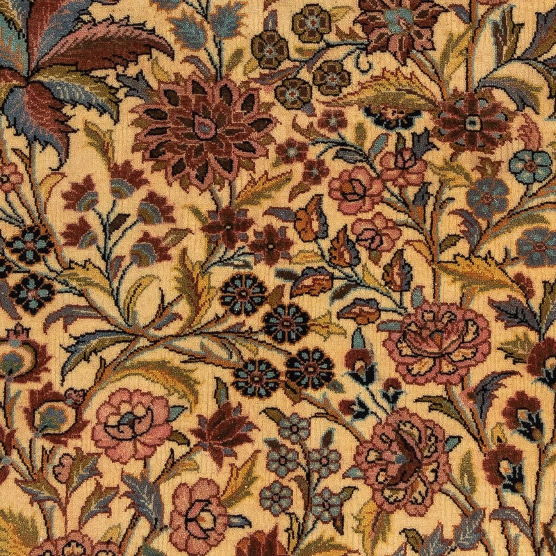 Ghom Teppich 68x113cm - Perserteppich - senfgelb