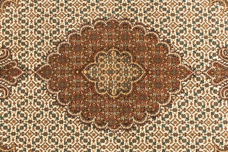 Täbriz Teppich 102x155cm - Perserteppich - beige