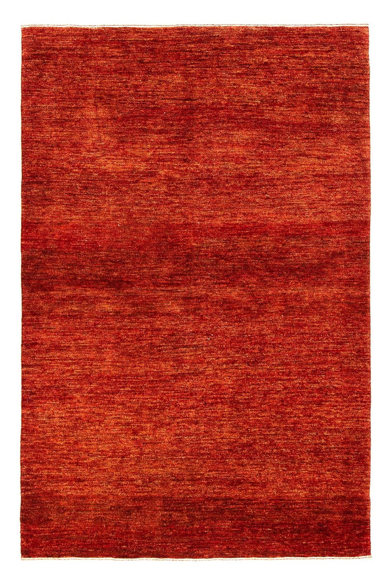 Gabbeh Teppich Indus 137x202cm - Wollteppich - dunkelrot