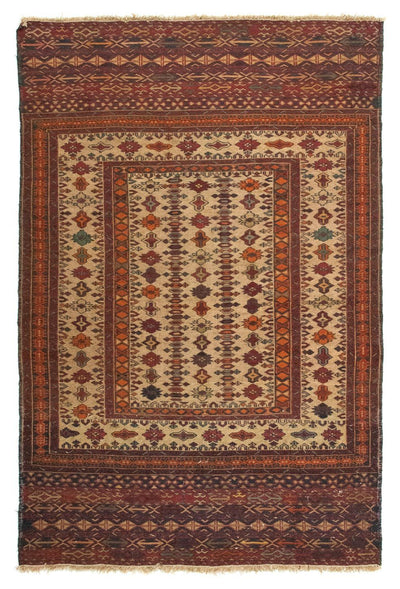 Kelim Fars Teppich 89x140cm - mehrfarbig