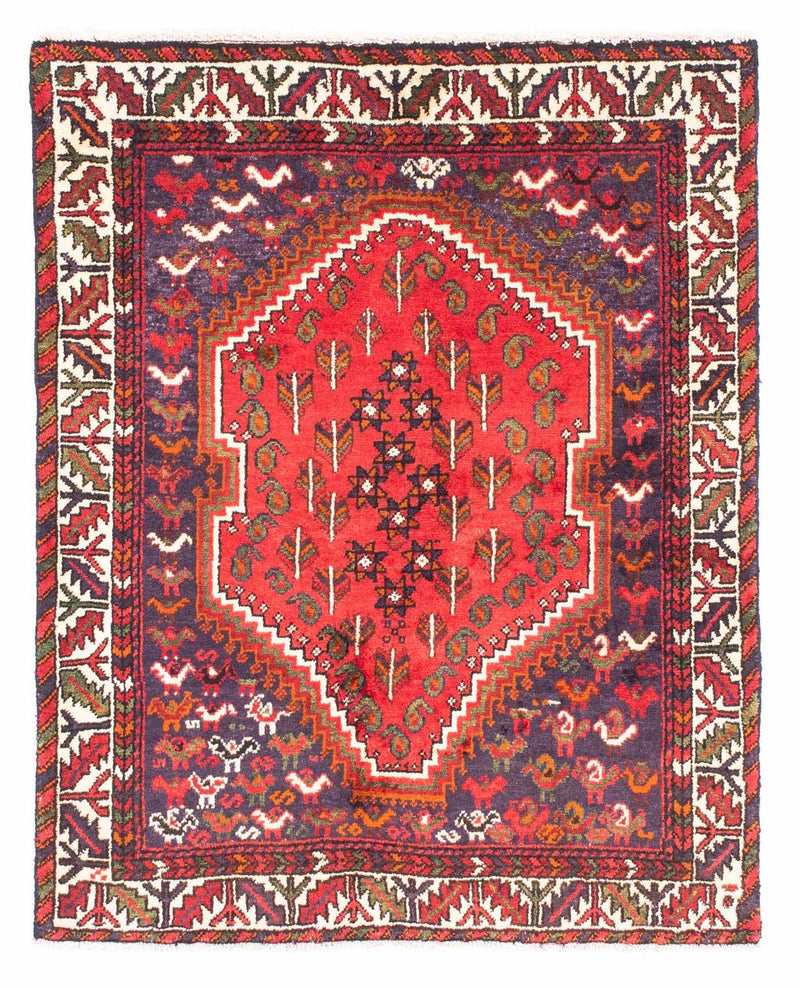 Shiraz Teppich 111x139cm - Perserteppich - dunkelrot