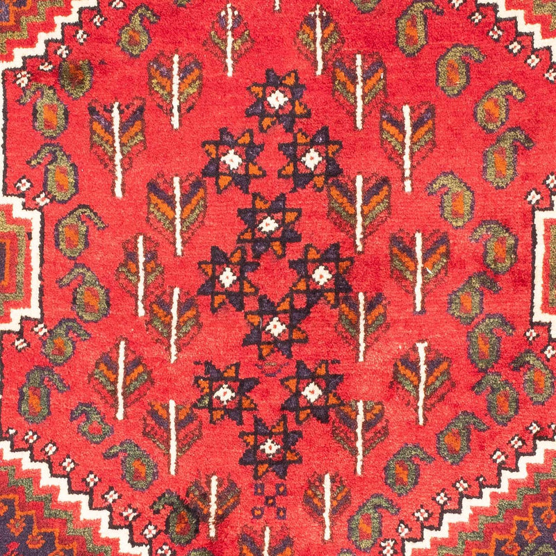 Shiraz Teppich 111x139cm - Perserteppich - dunkelrot